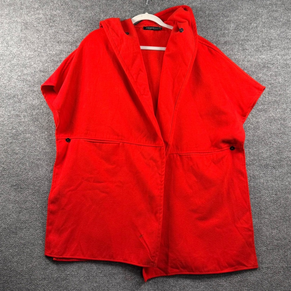 Little Red Riding Hood Oversized Small Poncho Cape Open Front Medieval Retro